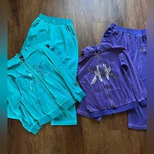 Y2K kardashian kollection jogger set velour bundle xs hoodie pants
